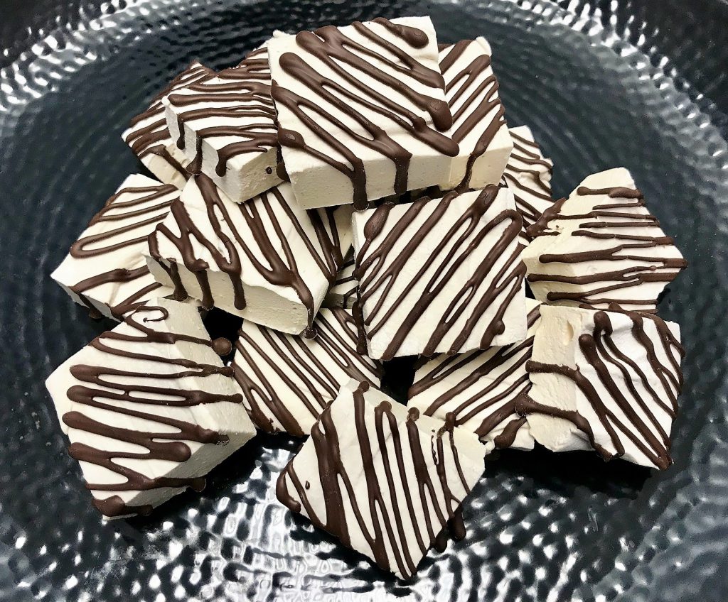 Plated Chocolate Drizzle Marshmallows